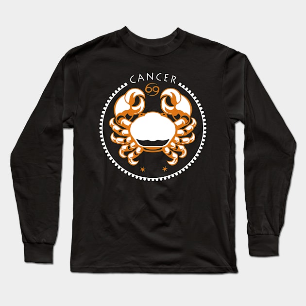 Cancer zodiac sign Long Sleeve T-Shirt by VinagreShop